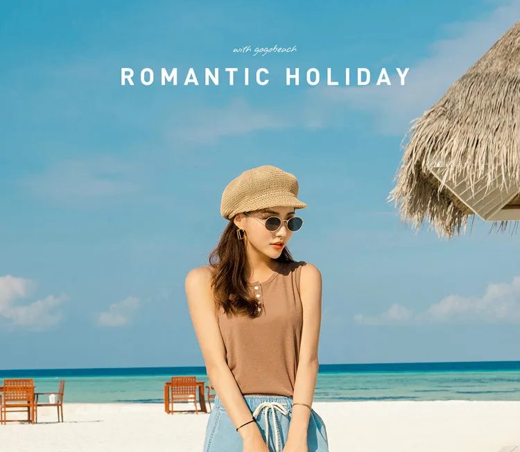 Summer Octagonal Beret Sun Hat