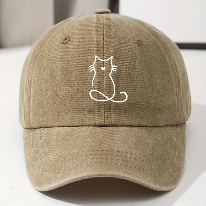 Minimalist Cat Baseball Cap
