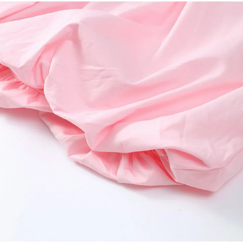 Pink Corset Puffball Mini Dress for Women – Satin Party Look