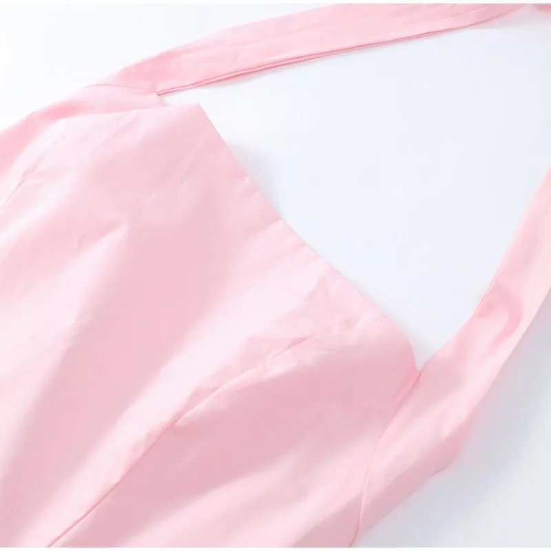 Pink Corset Puffball Mini Dress for Women – Satin Party Look