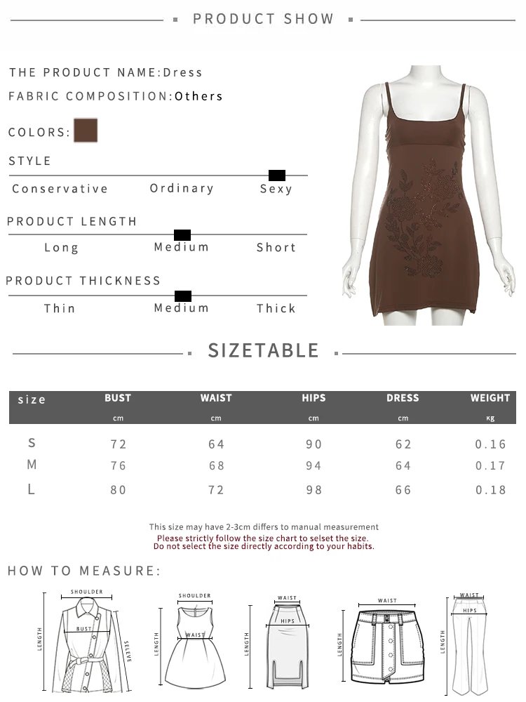 Diamond Sticker Low-Neck Backless Mini Bodycon Dress