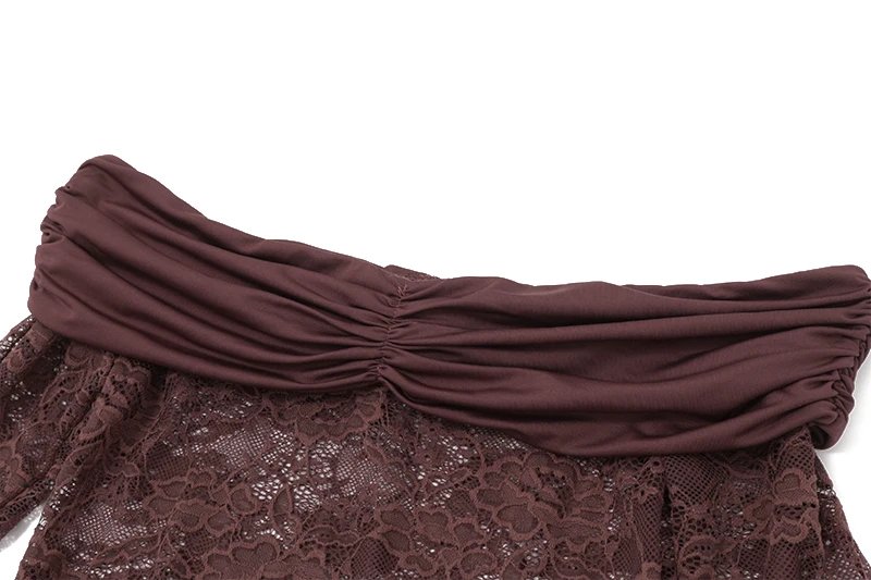 Off Shoulder Lace Maxi Evening Dress