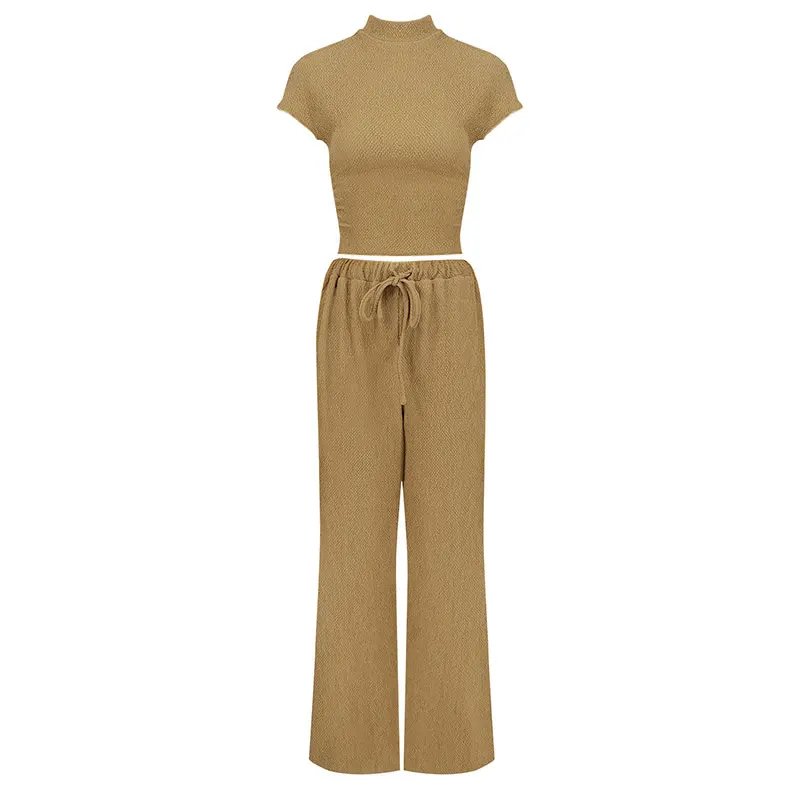 Women's Two-Piece Short Sleeve T-Shirt & Trousers Set