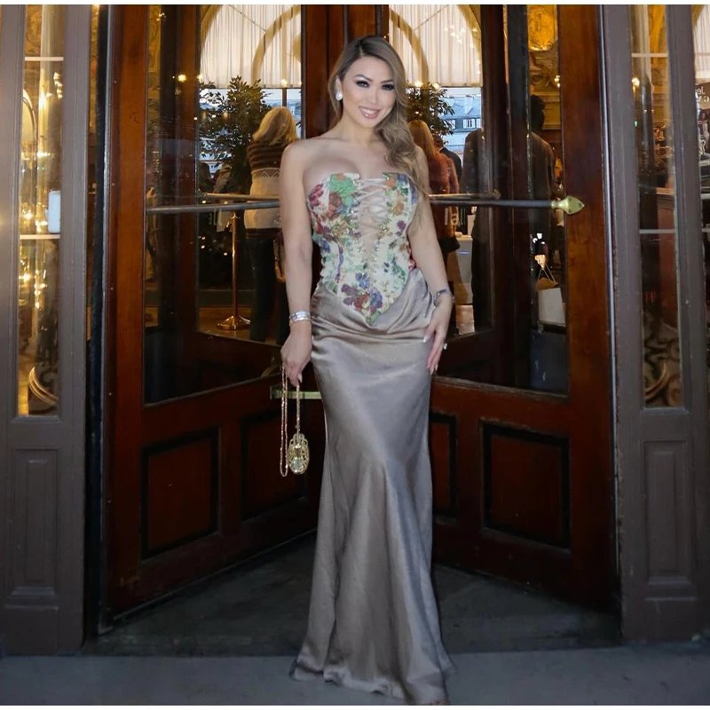 Sexy Printed Lace-Up Vest Top Sleeveless Chic Clubwear